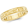 14kt Yellow Gold 5mm Floral Wedding Band with Milgrain