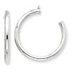 14kt White Gold 1 1/4in Round Hoop Earring Jackets