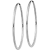 14kt White Gold 1 1/2in Endless Hoop Earrings 1.5mm