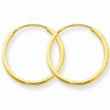 14kt Yellow Gold 5/8in Endless Hoop Earrings 1.25mm