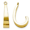 14kt Yellow Gold J-Hoop Earring Jackets