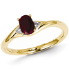 14kt Yellow Gold 5/8 ct Oval Ruby Ring with Diamonds