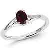 14kt White Gold 5/8 ct Oval Ruby Ring with Diamonds