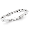 14kt White Gold .09 ct Diamond Stackable Ring
