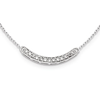 14kt White Gold 1/6 ct Diamond Curved Bar Necklace