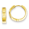 14k Yellow Gold 1/2in Hinged Huggie Hoop Earrings 4mm