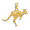 14k Yellow Gold Kangaroo Pendant 5/8in
