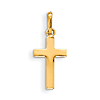 14kt Yellow Gold 5/8in Children's Smooth Cross Pendant