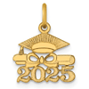 14k Yellow Gold 2025 Graduation Cap With Diploma Charm
