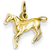 14kt Yellow Gold 3/8in Horse Charm