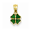 14kt Yellow Gold 3/8in Four Leaf Clover Charm