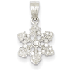 14kt White Gold 1/2in Snowflake Pendant