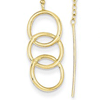 14kt Yellow Gold Circle Trio Threader Earrings