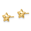 14k Yellow Gold Tiny Puffed Star Post Earrings