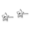 14k White Gold Tiny Puffed Star Post Earrings