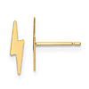 14k Yellow Gold Tiny Lightning Bolt Post Earrings