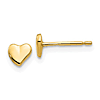 14k Yellow Gold Classic Petite Heart Stud Earrings
