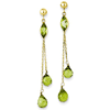 14kt Yellow Gold Marquise and Briolette Peridot Dangle Earrings