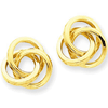 14kt Yellow Gold 3/8in Round Love Knot Earrings