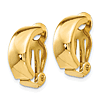 14k Yellow Gold Small J-Hoop Non-Pierced Earrings