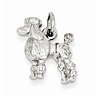 14kt White Gold 3-D Poodle Charm