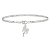 Sterling Silver 10in Palm Tree Anklet