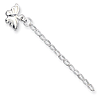 Sterling Silver 10in Butterfly Anklet