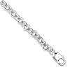 Sterling Silver 7.5in Rolo Link Bracelet 7mm