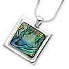 Sterling Silver Abalone 18in Necklace