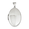 Sterling Silver Polished 32mm 2-Frame Oval Locket