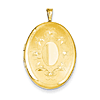 Gold Filled Sterling Silver 4-Frame Oval Locket