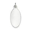 Sterling Silver 7/8in Engravable Oval Charm