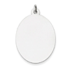 Sterling Silver 1in Engravable Oval Charm