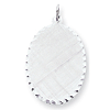 Engravable Patterned Charm 1 1/8in - Sterling Silver