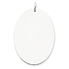 Sterling Silver Engravable Oval Pendant 1 3/4in