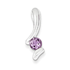 Sterling Silver Amethyst Pendant with Hidden Bail 3/4in
