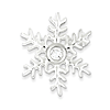 Sterling Silver CZ Snowflake Pin and Pendant