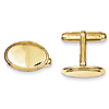Gold-Plated Sterling Silver Oval Cufflinks