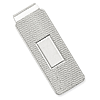 Sterling Silver Textured Money Clip with Smooth Center