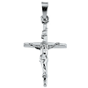 14kt White Gold 7/8in INRI Crucifix Pendant