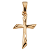 14kt Yellow Gold Hollow Angled Cross