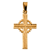 14kt Yellow Gold 3/4in Fancy Celtic Cross