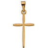14kt Yellow Gold 17x11mm Tapered Cross Pendant