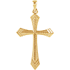 14kt Yellow Gold 1 1/4in Passion Cross