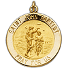 14k Yellow Gold St. John the Baptist Medal
