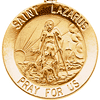14kt Yellow Gold Round St. Lazarus Medal