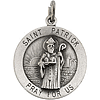 Sterling Silver St. Patrick Medal & Chain