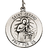 Sterling Silver St. Gerard Medal & Chain