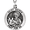 Sterling Silver St. Andrew Medal 18.5mm & 18in Chain