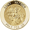 14kt Yellow Gold Round St. Matthew Medal